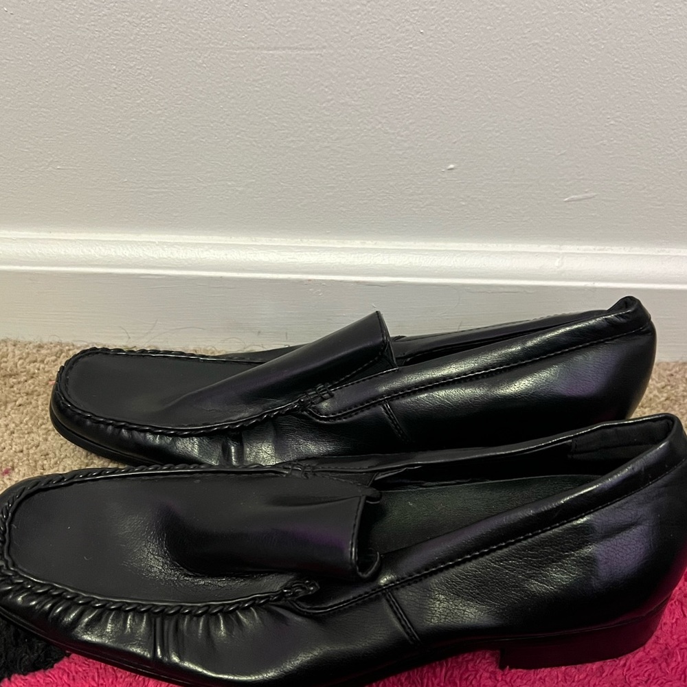 black loafers